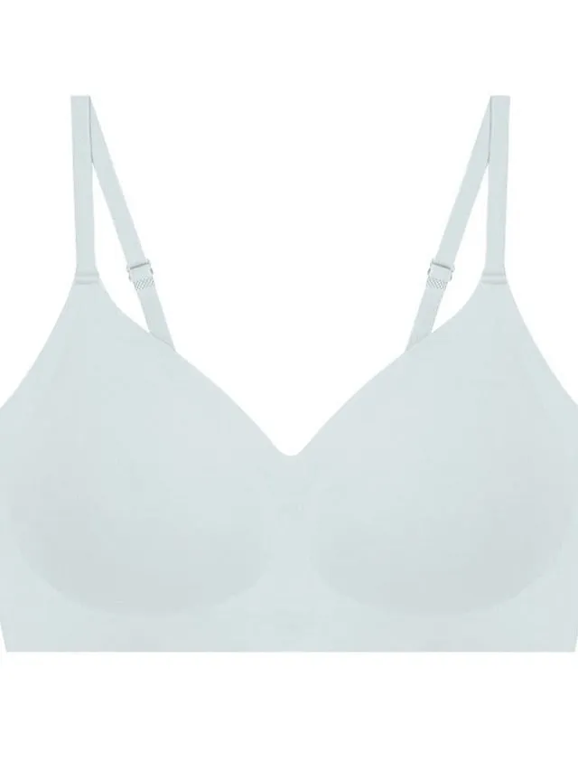 Women's Wireless Bras Padded Bras Sports Bras Fixed Straps 34 Cup V Neck Breathable Running Push Up Pure Color Pull-On Closure